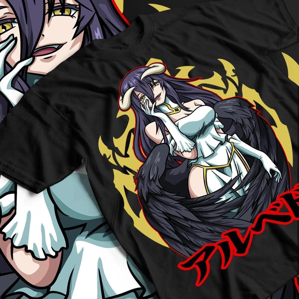 Anime Overlord Ainz T-Shirt, Ooal Gown Albedo Skull Demon Girl Shirt